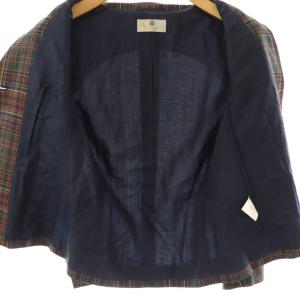 Aquascutum チェック テーラードジャケット 9 グリーン マルチカラー /ES OS