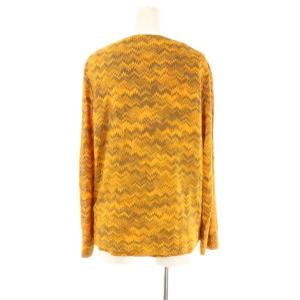 MISSONI 総柄 アンサンブルニット カーディガン タンクトップ 44 オレンジ ブラック /ES OS