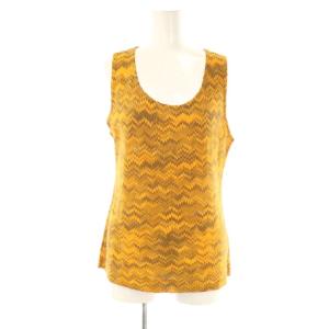 MISSONI 総柄 アンサンブルニット カーディガン タンクトップ 44 オレンジ ブラック /ES OS