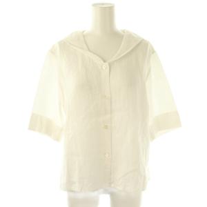 セーラーカラー リネンシャツ 前開き 2 白 /CX OS