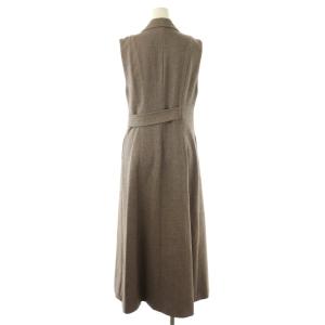 SNIDEL 23AW ノースリテーラードロングワンピース 0 ブラウン /HK OS