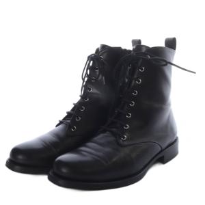 FABIO RUSCONI BELLUNO レースアップ ミドル ブーツ ローヒール レザー 37 ブラック /YO19