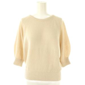 ワシカノコドルマンスリーブ ニット カットソー プルオーバー 透かし編み 38 ベージュ /CX OS