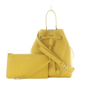 STACY ステイシー 2WAYバッグ ハンド ショルダー レザー 巾着 黄色 イエロー 768524