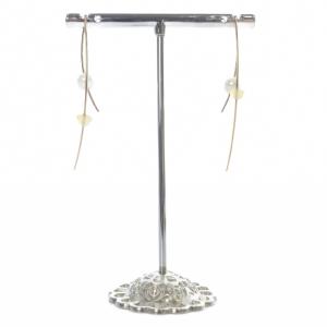 agete ワイヤーフックピアス スライドパールチャーム セット K10 ゴールド /SR