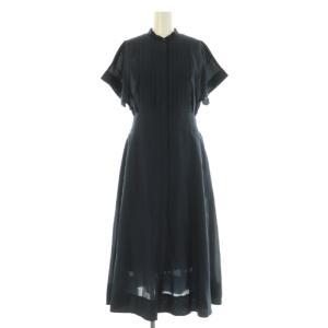 25SS シアーボイルフロントタック ワンピース ロング 半袖 ペチコート付 2 ネイビー /MY OS