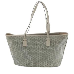 TORY BURCH ジェミニリンク トートバッグ ハンドバッグ ロゴ モノグラム柄 ストライプ レザー ピンクベージュ 53304