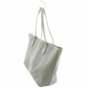 TORY BURCH ジェミニリンク トートバッグ ハンドバッグ ロゴ モノグラム柄 ストライプ レザー ピンクベージュ 53304
