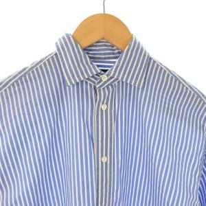 POLO RALPH LAUREN ストライプ 長袖 シャツ 2 青 白 /CX OS