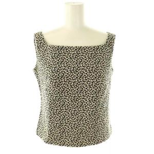 SYBILLA リーフ柄刺繍 セットアップ 上下 ブラウス スカート M 黒 ブラック アイボリー /AT OS