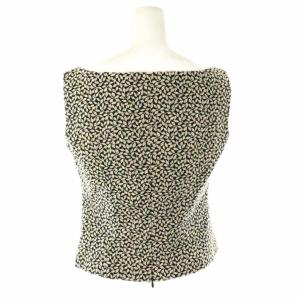 SYBILLA リーフ柄刺繍 セットアップ 上下 ブラウス スカート M 黒 ブラック アイボリー /AT OS