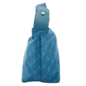 GHERARDINI 美品 ソフティ ミニ ハンドバッグ 青 ブルー モノグラム柄 /AE