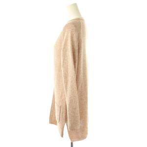 MORABITO ブラン ラメ混ロングニットカーディガン 38 ピンクベージュ /ES OS