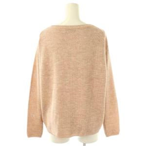 MORABITO ブラン ラメ混クルーネックニット セーター 38 ピンクベージュ /ES OS