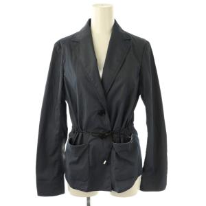 ブラン ウエストレザーコードナイロンテーラードジャケット 36 ネイビー /ES OS