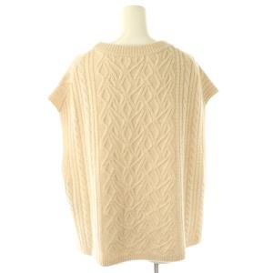 MORABITO ブラン ウールケーブルニットベスト 38 ライトベージュ /ES OS