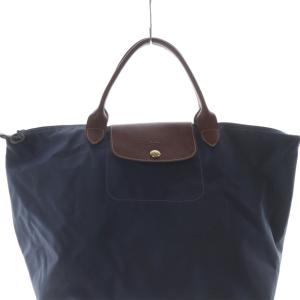 Longchamp ルプリアージュ M ナイロン トートバッグ ハンドバッグ 紺 ネイビー /SR