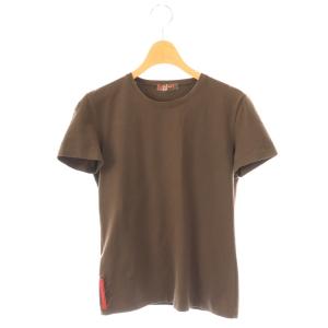 サイドロゴ バックポケット クルーネックTシャツ 半袖 M ブラウン /HK OS