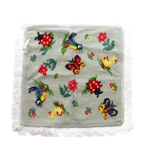 FEILER × 近沢レース店 タオルハンカチ ハイジ マルチカラー ブルーグレー 白 ホワイト /SS OS