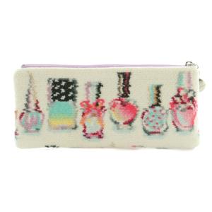 FEILER ラブラリーバイフェイラー LOVERARY BY FEILER ラブラリーポリッシュ フラットポーチ 総柄