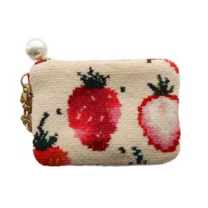 ラブラリーバイ LOVERARY BY キー&カードポーチ ストロベリードット ピンク アイボリー /SS