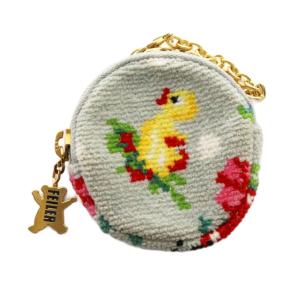 FEILER チャームポーチ ハイジドット マルチカラー 水色 ライトブルー ピンク /SS OS