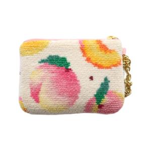 FEILER ラブラリーバイ LOVERARY BY キー&カードポーチ ピーチドット マルチカラー ピンク オレンジ