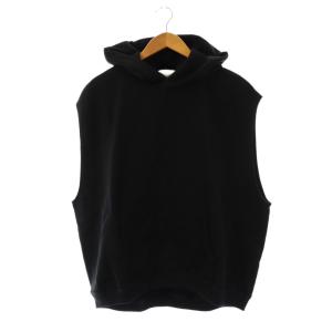 23SS NO-SLEEVE HUGE PARKA ノースリーブパーカー スウェット 1 ブラック /DO