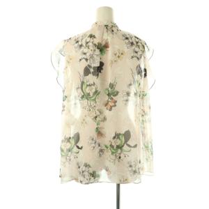 ANAYI 25AW bouquet プリント ミニフリルブラウス 38 coral