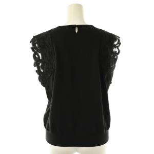 ANAYI 24AW レース レイヤードノースリーブトップス ブラウス 38 黒 ブラック /AT OS SH