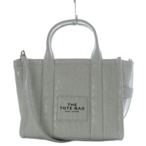 トートバッグ 2way クロコエンボス レザー ホワイト