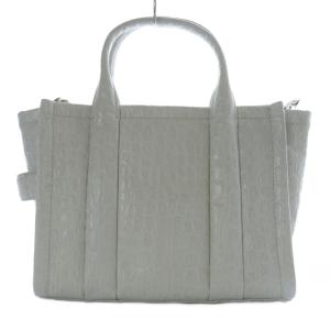 MARC JACOBS トートバッグ 2way クロコエンボス レザー ホワイト
