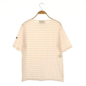 SAINT JAMES PIRIAC ボーダー半袖Tシャツ カットソー 4 ピンク ホワイト /DF OS SH