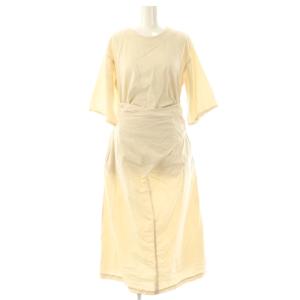 有機栽培綿半袖ラップドレス ワンピース 1 ライトベージュ /ES OS SH