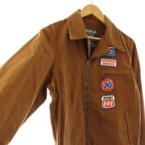 HYSTERIC GLAMOUR HEAVY HYSTERIC アップリケ スポーツジャケット ブルゾン S ブラウン /ES OS