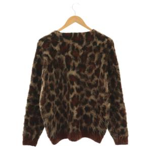 HYSTERIC GLAMOUR 起毛 カーディガン ニット レオパード ヒョウ柄 S ブラウン /DF OS SH