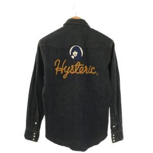 HYSTERIC GLAMOUR HYSTERIC刺繍 ウエスタンデニムシャツ S ネイビー /DF OS SH