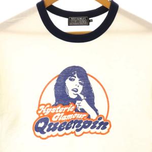 HYSTERIC GLAMOUR QUEENPIN Tシャツ カットソー 半袖 M ホワイト マルチカラー /DF OS SH