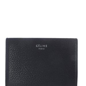 CELINE フィービー レザーカードケース ロゴ 黒 ブラック /SR OH SH