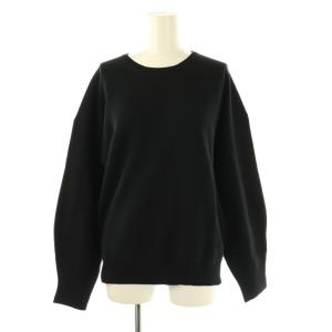 vingt-trois オーガニックコットン ニット プルオーバー 38 ブラック /DF OS