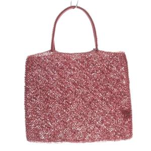 スクエア ワイヤーバッグ ハンドバッグ 赤 レッド /SR