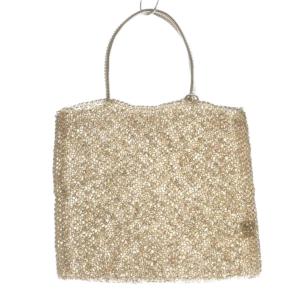 スクエア ワイヤーバッグ ハンドバッグ ゴールド色 /SR15