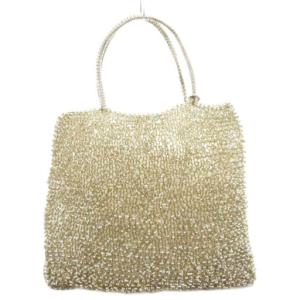 スタンダード スクエア ワイヤーハンドバッグ PVC ゴールドカラー /GV