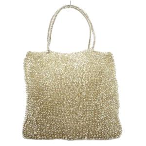 ANTEPRIMA スタンダード スクエア ワイヤーハンドバッグ PVC ゴールドカラー /GV