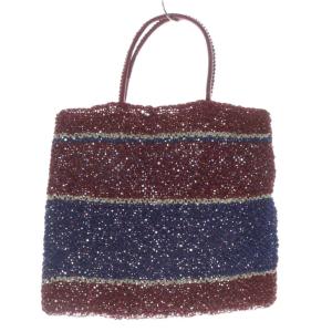 ANTEPRIMA トリコロール スクエア ワイヤーバッグ ハンドバッグ 赤 レッド 青 ブルー /SR14