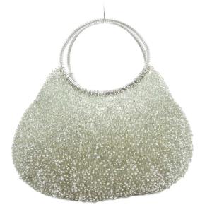 ANTEPRIMA スタンダード ラウンド ワイヤー ハンドバッグ PVC シルバーカラー /GV