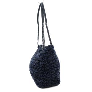 ANTEPRIMA ワイヤーハンドバッグ トート PVC 紺 ネイビー チェーン 肩掛け /GV