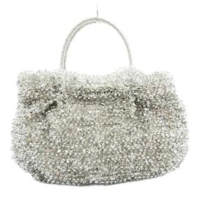 ANTEPRIMA ワイヤーグリッターハンドバッグ チェーンショルダー 2WAY 斜め掛け PVC シルバーカラー /GV