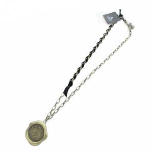 LANVIN コレクション タグ付き シーリングスタンプ チェーンネックレス リボン F 金色 ゴールドカラー /UO