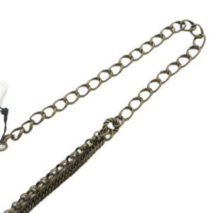 LANVIN コレクション タグ付き チャンキーチェーンベルト アンティーク調 F 金色 ゴールドカラー /UO